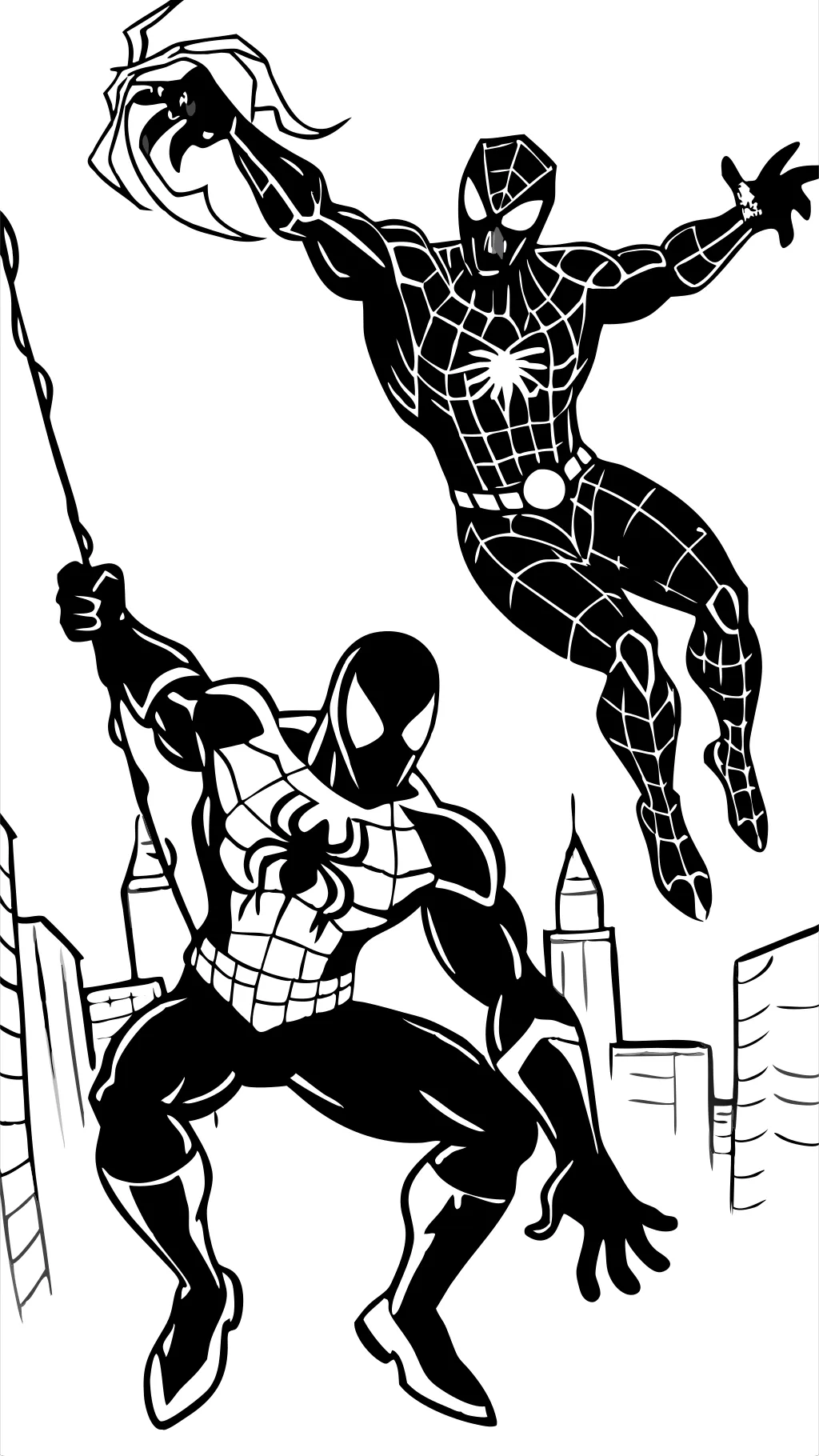 venom vs spiderman coloring pages